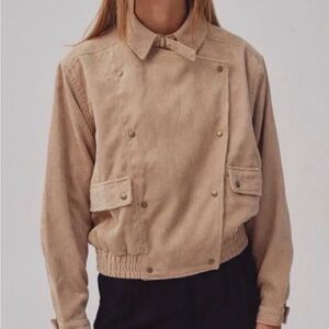The Fifth Label Beige Corduroy Bomber Jacket